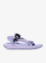 Sandały turystyczne damskie Lizard Sandal Super Trek. Fioletowe sandały damskie Lizard, bez wzorów, z materiału, z otwartym noskiem, bez obcasa, bez zapięcia. Za 430.00 zł.