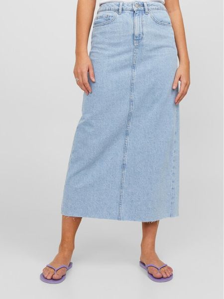JJXX Spódnica jeansowa Aura 12247916 Niebieski Regular Fit. Niebieskie spódnice damskie JJXX, s, bez wzorów, z bawełny. Za 199.99 zł.
