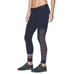 Legginsy treningowe damskie Under Armour Favorite. Niebieskie legginsy damskie Under Armour, bez wzorów, z bawełny, do biegania. Za 128.70 zł.