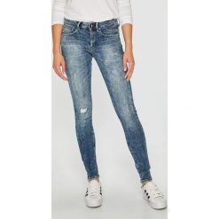 G-Star Raw - Jeansy. Niebieskie jeansy damskie G-Star Raw, bez wzorów, z bawełny. W wyprzedaży za 449.90 zł.