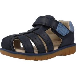Sandały CLARKS ROAM BAY T Niebieski. Niebieskie sandały męskie Clarks, na lato, bez wzorów, ze skóry, bez zapięcia. Za 149.99 zł.