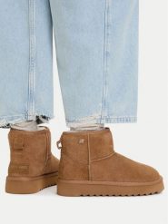 Nine West Śniegowce CEO-NASR-01 Brązowy jasny. Brązowe śniegowce damskie Nine West, ze skóry, bez zapięcia. Za 279.99 zł.