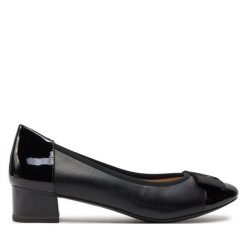 Baleriny Caprice. Czarne balerinki damskie Caprice, bez wzorów, bez obcasa, bez zapięcia. Za 199.99 zł.