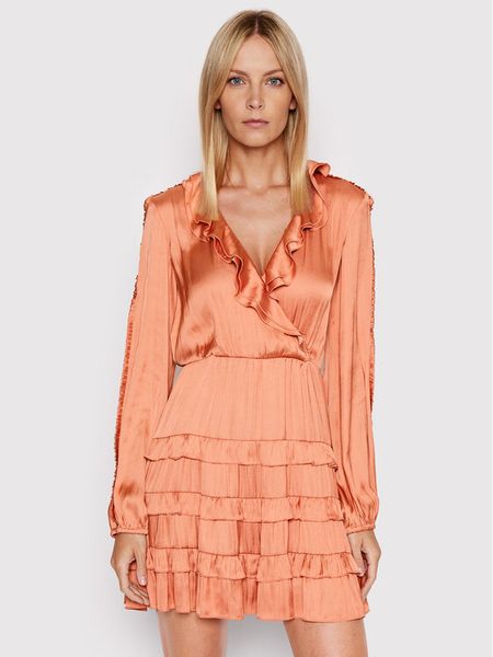 Pinko Sukienka codzienna Ardea 1G173P Y7UW Różowy Regular Fit. Czerwone sukienki damskie Pinko, na co dzień, bez wzorów, z syntetyku, bez kołnierzyka, bez ramiączek, proste. Za 699.99 zł.