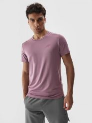 4F Koszulka treningowa regular szybkoschnąca męska S. Czerwone t-shirty męskie 4F, m, bez wzorów, z dzianiny, bez kołnierzyka, bez ramiączek. Za 129.99 zł.