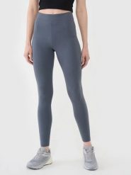 4F LEGGINSY DAMSKIE DŁUGIE Z WYSOKIM STANEM KOLOR SZARY. Szare legginsy damskie 4F, bez wzorów, z bawełny. Za 79.99 zł.