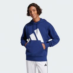 Bluza z kapturem Essentials Big Logo French Terry. Białe bluzy męskie Adidas, xs, bez wzorów, z materiału, z kapturem, na fitness i siłownię. Za 239.00 zł.
