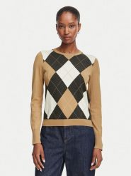 Marella Sweter Emme by Marella Carabo 2625366131 Brązowy jasny Regular Fit. Brązowe swetry nierozpinane damskie Marella, xl, bez wzorów, z wiskozy, bez kołnierzyka, bez ramiączek. Za 609.99 zł.