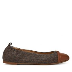 Baleriny MICHAEL Michael Kors. Brązowe balerinki damskie MICHAEL Michael Kors, bez wzorów, bez obcasa, bez zapięcia. Za 319.99 zł.
