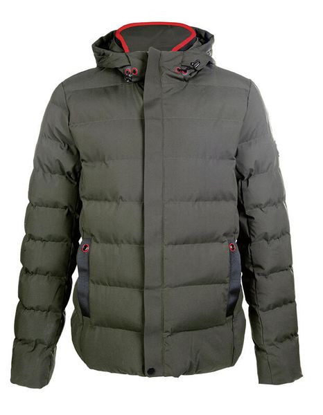 Kurtka z kapturem HKM Hamburg. Zielone kurtki męskie HKM, m, bez wzorów, z puchu, z kapturem. Za 379.50 zł.