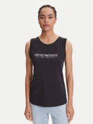 Emporio Armani Underwear Bluzka EW000410 AF10881 UC001 Czarny Regular Fit. Czarne bluzki damskie Emporio Armani Underwear, l, bez wzorów, z bawełny, bez kołnierzyka, bez ramiączek. Za 139.99 zł.