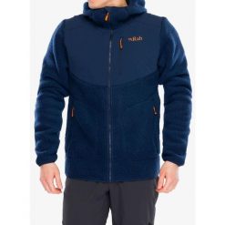 Kurtka polarowa męska Rab Outpost Hoody. Niebieskie kurtki męskie RAB, m, bez wzorów, z polaru, sportowe, bez kaptura. Za 713.99 zł.
