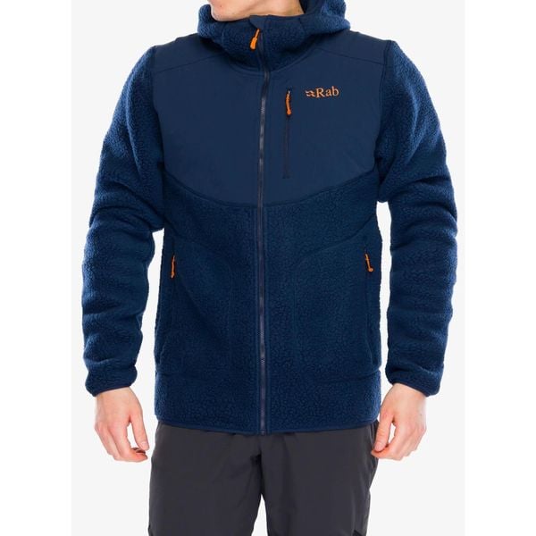 Kurtka polarowa męska Rab Outpost Hoody. Niebieskie kurtki męskie RAB, m, bez wzorów, z polaru, sportowe, bez kaptura. Za 650.99 zł.