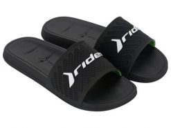 Buty klapki męskie sportowe Rider Free II Slide Ad. Czarne klapki męskie Rider, bez wzorów, z materiału, bez zapięcia. Za 99.00 zł.