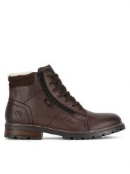Rieker Trzewiki 32022-25 Brązowy. Brązowe botki męskie Rieker, bez wzorów, ze skóry, bez obcasa, bez zapięcia. Za 383.99 zł.