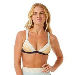 Góra od stroju kąpielowego Rip Curl Block Party Spliced Fixed Tri. Niebieskie bikini RIPCURL, xs, bez wzorów. Za 119.99 zł.