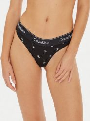 Calvin Klein Underwear Stringi 0000F3786E Czarny. Czarne majtki damskie Calvin Klein Underwear, z bawełny. Za 79.99 zł.