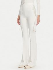 Elisabetta Franchi Spodnie materiałowe PA-083-51E2 Biały Regular Fit. Białe spodnie materiałowe damskie Elisabetta Franchi, bez wzorów, z materiału. Za 959.99 zł.