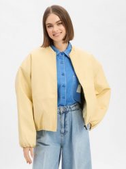 Another Cotton Lab Bluza Kobiety Sztuczna skóra żółty, L. Żółte bluzy damskie Another Cotton Lab, l, bez wzorów, ze skóry, eleganckie, bez ramiączek, bez kaptura. Za 279.95 zł.