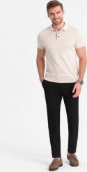 Ombre Spodnie męskie eleganckie chino SLIM FIT - czarne V4 OM-PACP-0191 M. Czarne eleganckie spodnie męskie Ombre, m, bez wzorów. Za 209.99 zł.