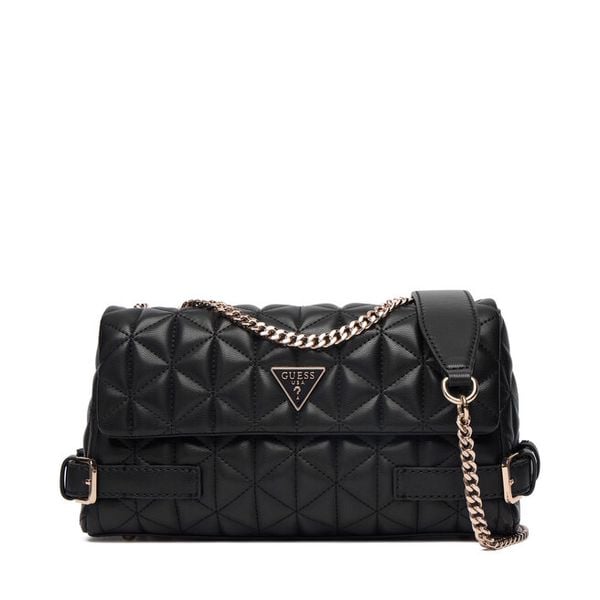 Torebka Guess. Czarne torebki do ręki damskie Guess, z aplikacjami, bez dodatków. Za 589.99 zł.
