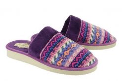 METEOR 071 SWETER NORWESKI fioletowy, kapcie damskie. Fioletowe swetry nierozpinane damskie Meteor, bez wzorów, bez kołnierzyka, bez ramiączek. Za 47.99 zł.