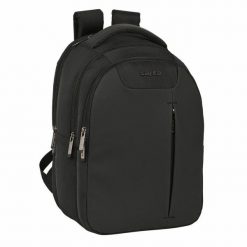 Plecak na laptopa i tableta z wyjściem USB Safta Black Czarny. Czarne plecaki męskie safta, bez wzorów. Za 240.95 zł.
