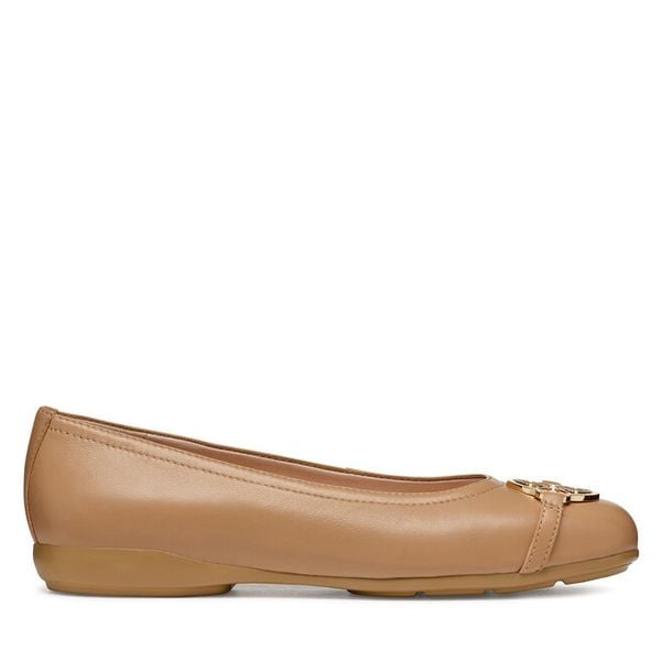 Baleriny Geox. Brązowe balerinki damskie Geox, bez wzorów, bez obcasa, bez zapięcia. Za 249.99 zł.