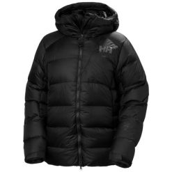 Damska kurtka puchowa Helly Hansen Odin. Czarne kurtki sportowe damskie Helly Hansen, m, bez wzorów, z puchu, bez ramiączek, bez kaptura, trekkingowe. Za 2,018.00 zł.