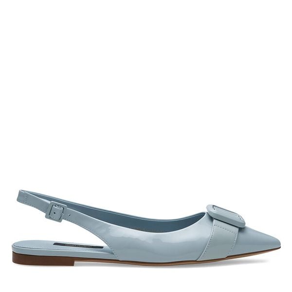 Baleriny GINO ROSSI. Niebieskie balerinki damskie Gino Rossi, bez wzorów, bez obcasa, bez zapięcia. Za 239.99 zł.