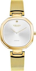 Zegarek OBAKU Zegarek damski Obaku Denmark V277LXGIMG złoty. Żółte zegarki damskie OBAKU, złote. Za 882.00 zł.
