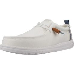 Buty HEY DUDE WALLY SUMMER LINEN Biały. Białe buty zimowe męskie PRO BRANDS, bez wzorów, z tkaniny, bez obcasa, bez zapięcia. Za 347.99 zł.