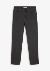 Jeansy classic fit, straight. Czarne jeansy męskie bonprix, z jeansu. Za 129.99 zł.