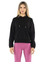 Bluza z bawełna z kaptur na co dzień na siłownię. Czarne bluzy damskie LEONE 1947 APPAREL, xl, bez wzorów, z bawełny, bez ramiączek, bez kaptura. Za 303.12 zł.