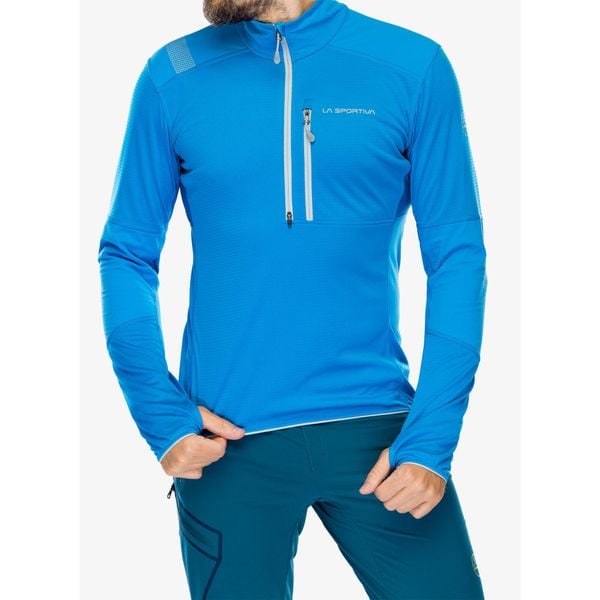 Bluza męska La Sportiva Bockmattli 2.0 Ls Tech Shirt. Niebieskie bluzy męskie La Sportiva, na zimę, m, bez wzorów, sportowe, bez ramiączek, bez kaptura. Za 403.99 zł.