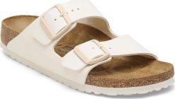 Birkenstock sandały damskie Arizona BS 1027339 EGGSHELL (szerokość wąska) 40. Białe sandały damskie Birkenstock, bez wzorów, bez obcasa, bez zapięcia. Za 590.02 zł.
