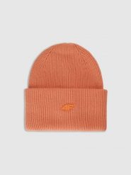 4F Czapka zimowa uniseks - pomarańczowa Uniwersalny. Brązowe czapki męskie 4F, na zimę, bez wzorów, z materiału. Za 59.99 zł.