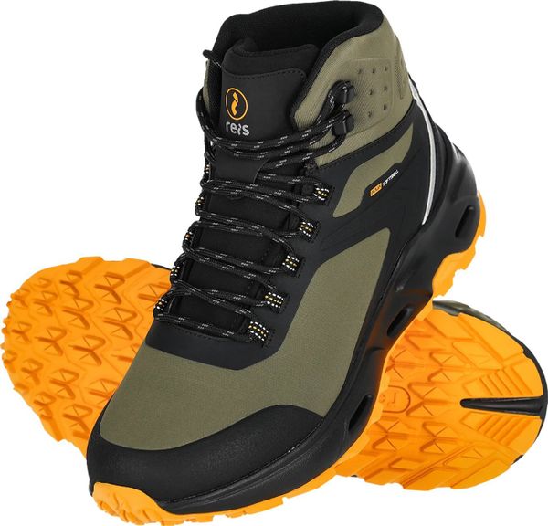 Buty trekkingowe męskie Reis BHILL - Trzewik męskie z tkaniny softshell w połączeniu z PU oraz TPU lekkie oddychające dealne zarówno do pracy górskich. Trekkingi męskie Reis, z softshellu, bez zapięcia. Za 160.66 zł.