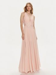 Fracomina Sukienka wieczorowa FQ24SD3027W41201 Różowy Slim Fit. Czerwone sukienki damskie Fracomina, xs, bez wzorów, z syntetyku, wizytowe, bez kołnierzyka, bez ramiączek. Za 829.99 zł.