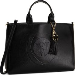 Torebka TRUSSARDI JEANS - Faith Shopper Lg 75B00843 K299. Czarne torebki do ręki damskie TRUSSARDI JEANS, bez wzorów, z jeansu, bez dodatków. Za 649.00 zł.