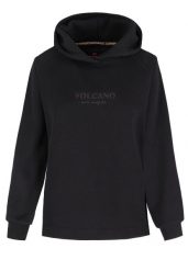 Bluza z kapturem B-SPARKLE. Czarne bluzy damskie Volcano, s, z aplikacjami, z bawełny, klasyczne, bez ramiączek, z kapturem. Za 159.99 zł.