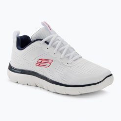 Buty treningowe męskie SKECHERS Summits Torre. Białe buty zimowe męskie Skechers, bez wzorów, bez obcasa, bez zapięcia. Za 249.00 zł.