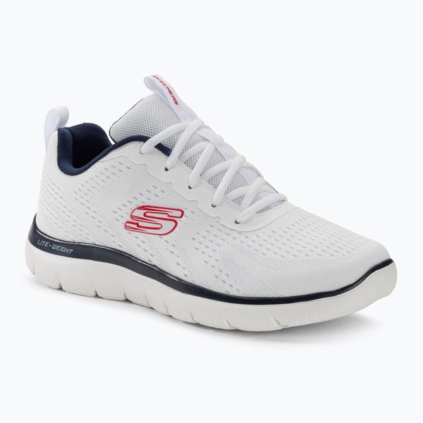 Buty treningowe męskie SKECHERS Summits Torre. Białe buty zimowe męskie Skechers, bez wzorów, bez obcasa, bez zapięcia. Za 249.00 zł.