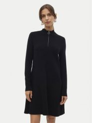 Vero Moda Sukienka dzianinowa Nancy 10309303 Czarny Loose Fit. Czarne sukienki damskie Vero Moda, xs, bez wzorów, z dzianiny, bez kołnierzyka, bez ramiączek. Za 109.99 zł.
