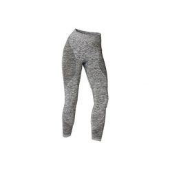 Legginsy bezszwowe 7/8. Brązowe legginsy damskie DOMYOS, bez wzorów, z elastanu. Za 59.99 zł.
