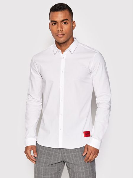 Hugo Koszula Ero3-W 50475687 Biały Extra Slim Fit. Białe koszule męskie Hugo, m, bez wzorów, z bawełny, biznesowe, bez kołnierzyka, bez ramiączek. Za 269.99 zł.