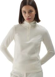 4f Bluza polarowa damska 4F F048 kremowy 4FWAW24UFLEF048 12S XL. Białe bluzy damskie 4F, s, bez wzorów, z polaru, bez ramiączek, bez kaptura. Za 79.51 zł.
