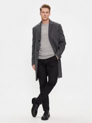 Calvin Klein Płaszcz wełniany K10K110462 Szary Regular Fit. Szare płaszcze męskie Calvin Klein, na zimę, m, bez wzorów, z wełny, bez kołnierzyka, bez kaptura. Za 2,299.00 zł.