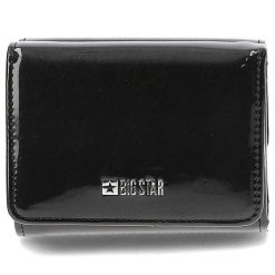 Czarny Elegancki Portfel Damski Big Star. Czarne portfele damskie Big Star Accessories, ze skóry ekologicznej. Za 119.00 zł.