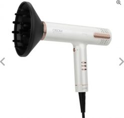 Plaukų džiovintuvas OSOM Professional LUXE BLDC High Speed Hair Dryer OSOMPF08WH, 1500 W, baltos spalvos. Suszarki do włosów Osom Professional. Za 842.51 zł.